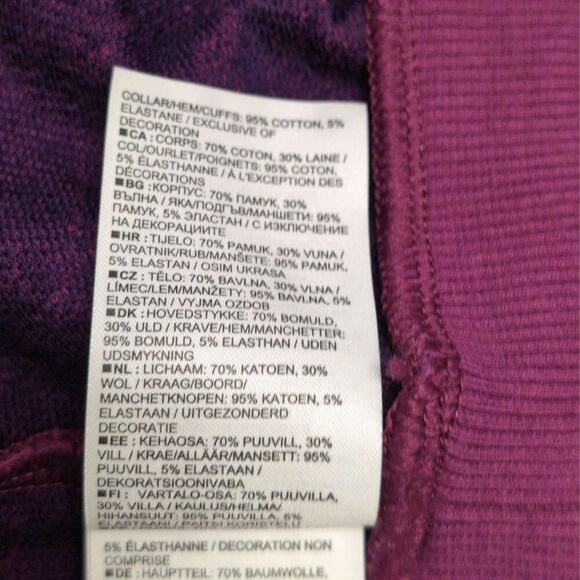 Icebreaker Purple Long Sleeve Crew Neck 200 Merino Cotton Wool Sweatshirt Size M - Picture 8 of 11